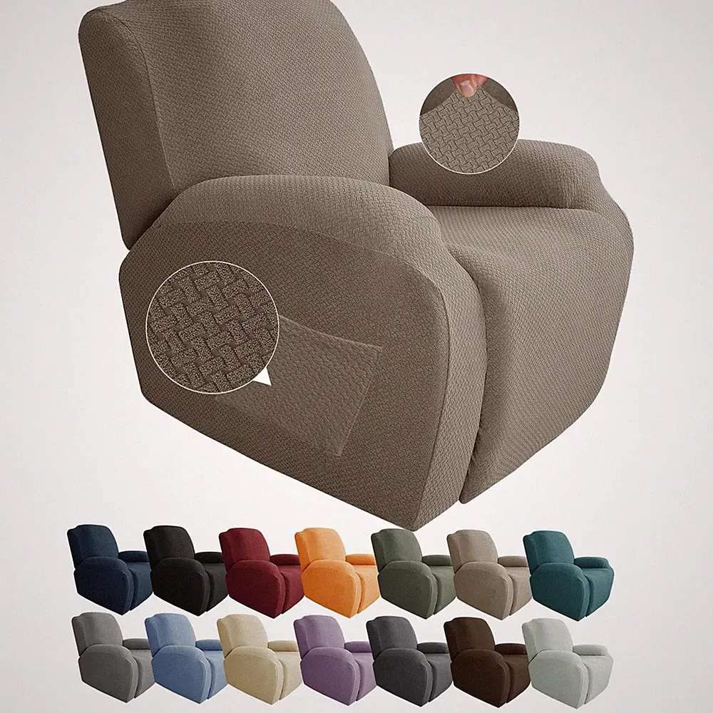 4-Piece Recliner Chair Covers Stretch Jacquard Covers for Reclining Chair Rec...