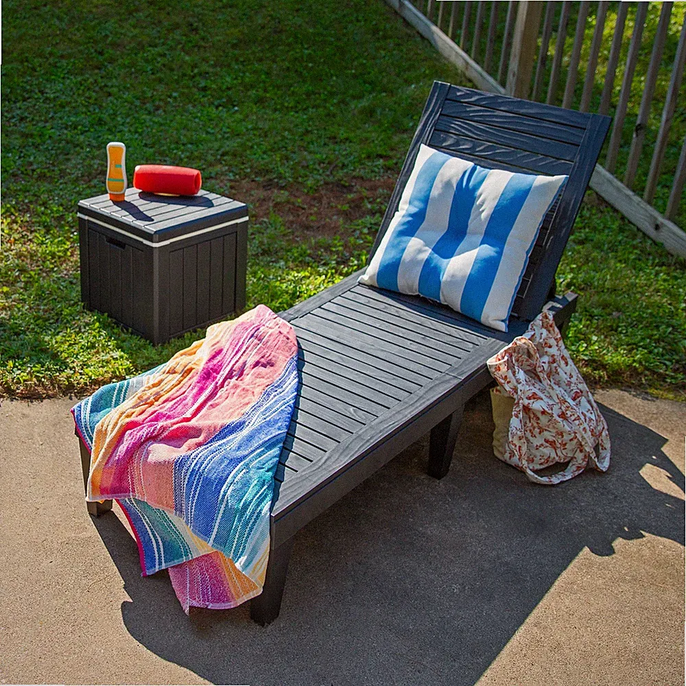 5-Position Adjustable Sun Lounger - Black by Sunnydaze