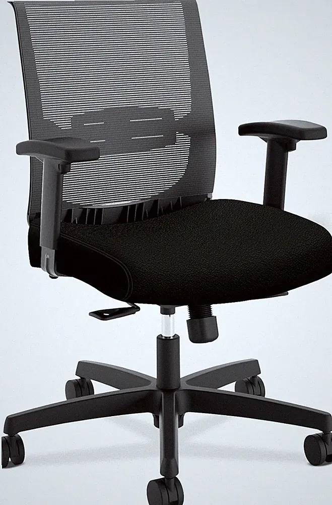 Convergence Ergonomic Office Chair with Lumbar Support and Adjustable Arms