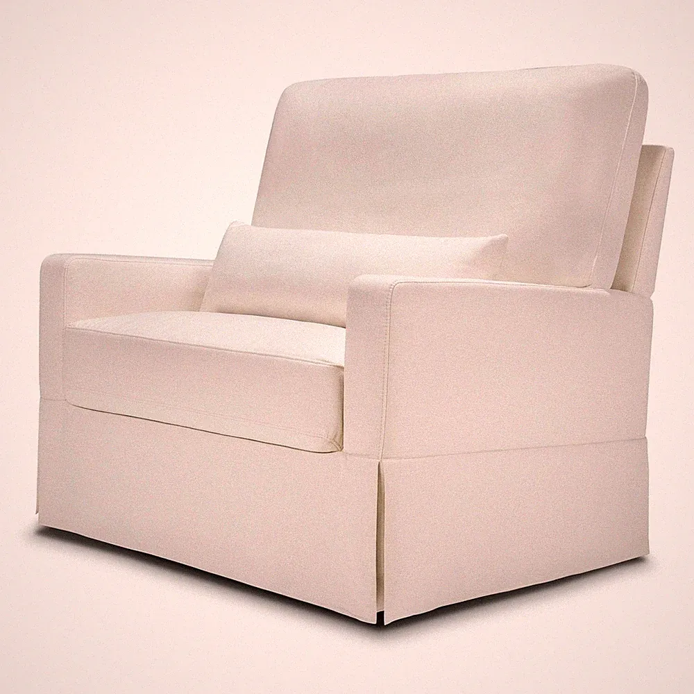 Crawford Pillowback Chair and a Half Comfort Swivel Glider in Performance Cre...