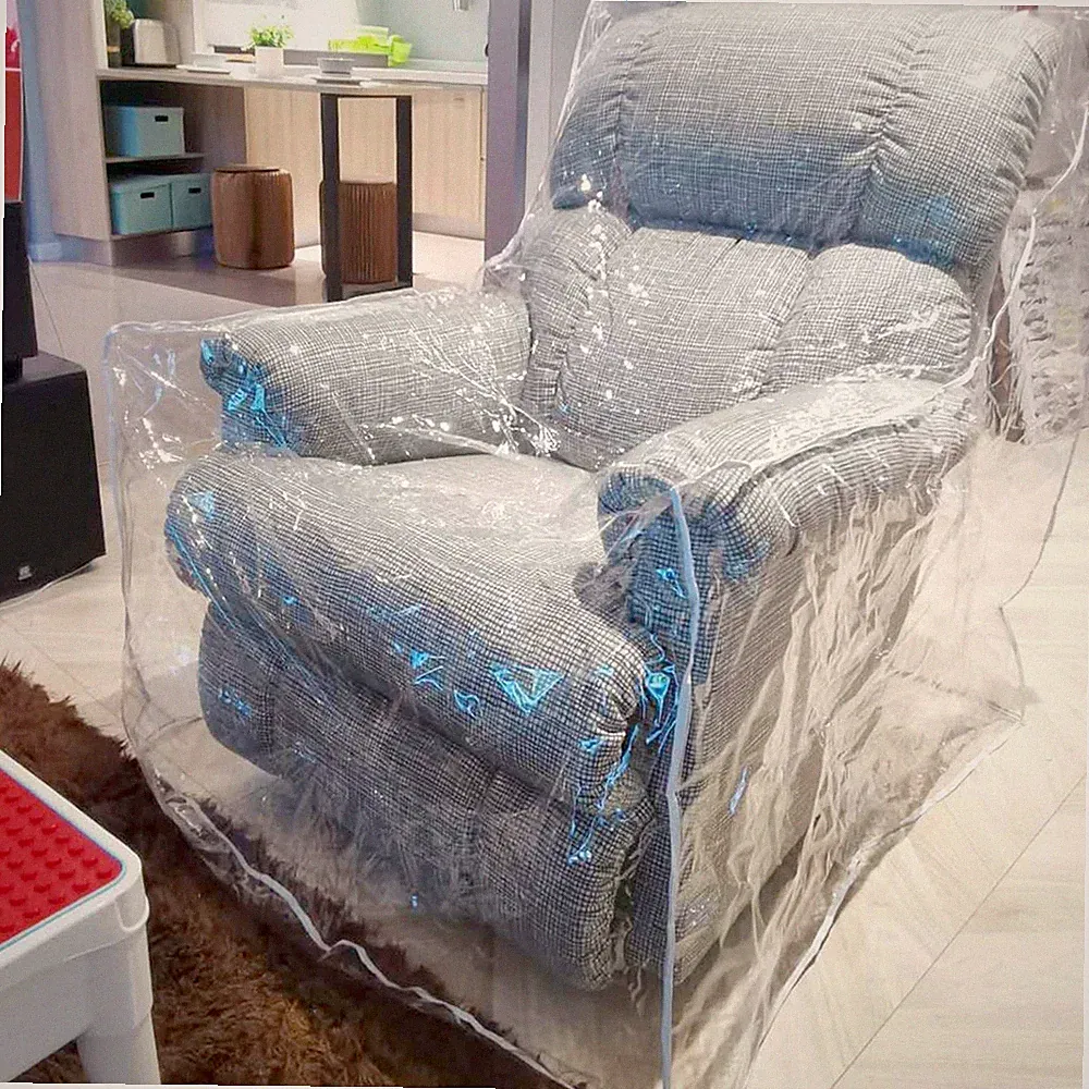 Heavy Duty Recliner Cover Clear Vinyl Pets Scratching Protector 36” W
