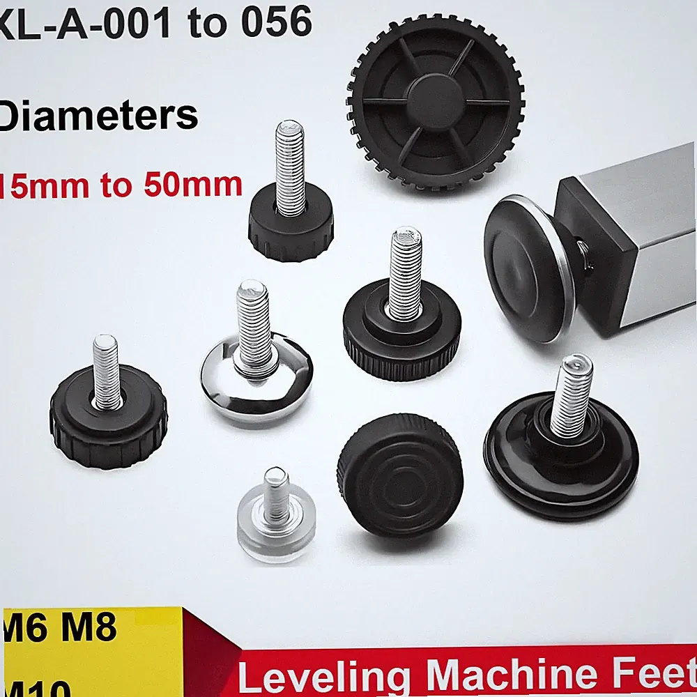 M6-M10 Leveling Machine Feet Rubber Adjustable Screw in Feet Furniture Table Leg