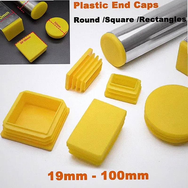 Plastic End Caps Round /Square /Rectangles For Tube Pipe Plugs Furniture Feet