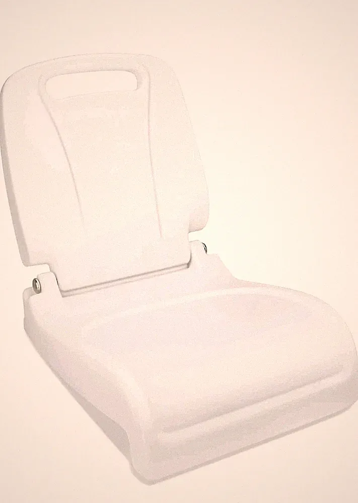 Poolside Chair for Edge of Pool, Upgraded Foldable Pool Chair with Handle & Back