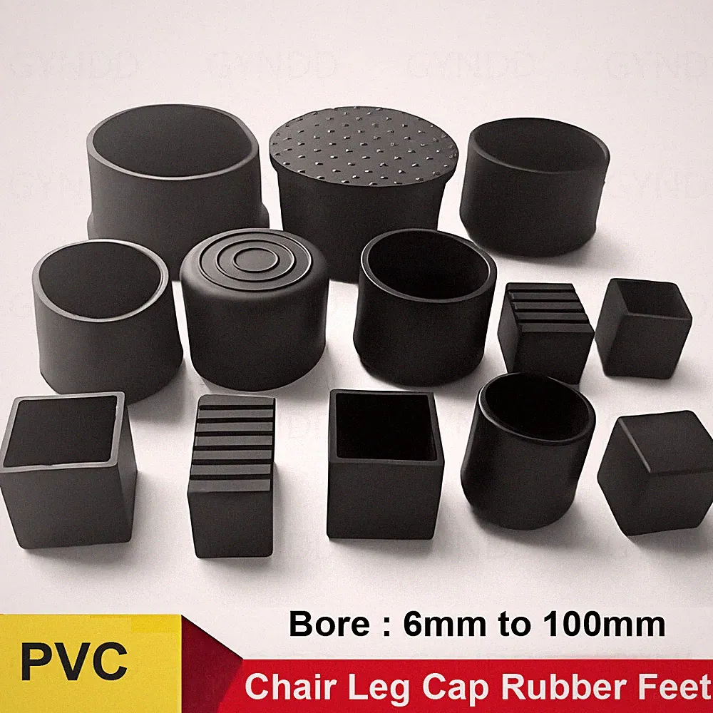 PVC Round Chair Leg Cap Rubber Feet Protector Pads Furniture Table Covers Bottom