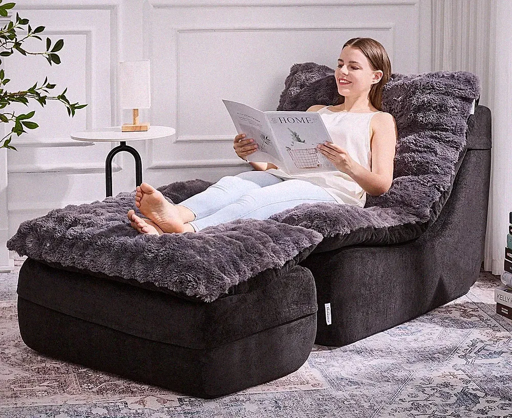 Sofa Couch Foam Sofa Small Spaces Comfy Sofas W/ footrest Couch Recliner Small