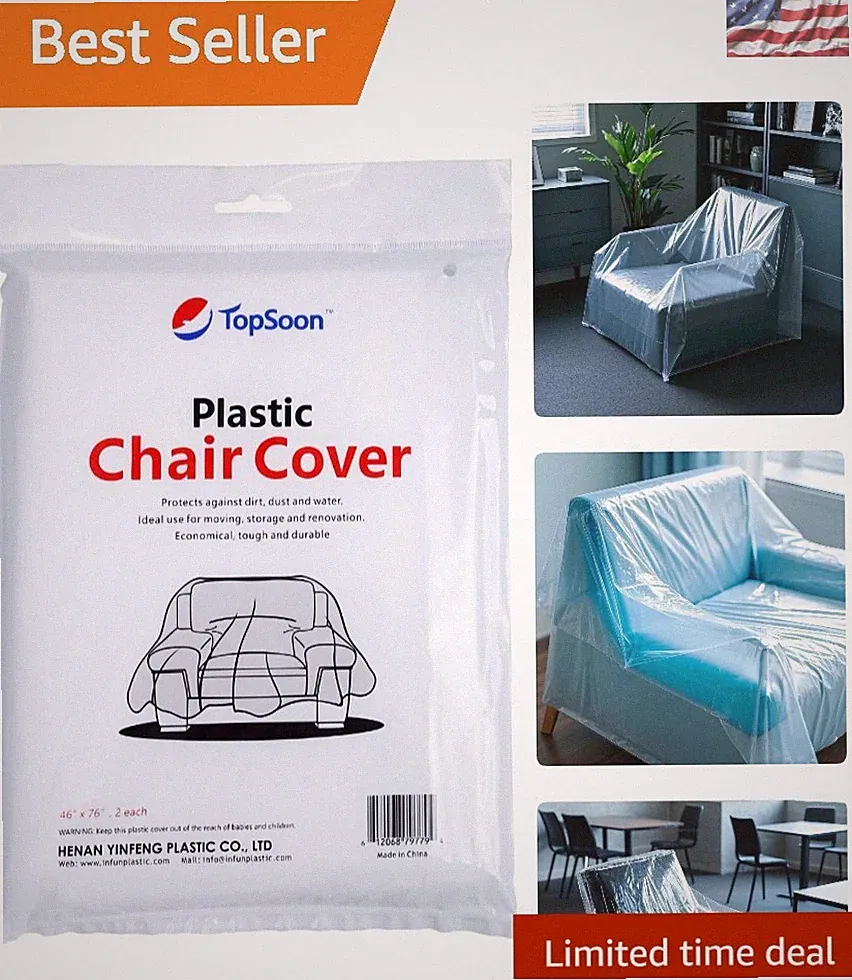 Tear-Resistant Heavy Duty Plastic Couch Covers - Ideal for Indoor & Outdoor Use
